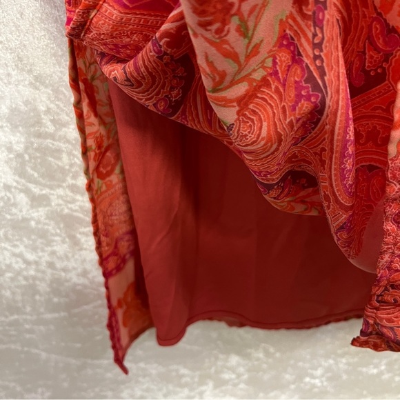 MICHAEL K & COMPANY Vintage Maxi Dress Womens S‎ Pencil Lined Tie Backs Pinks - Picture 4 of 11